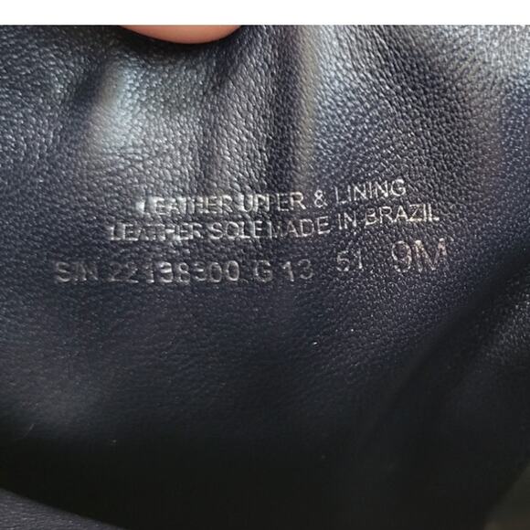 Tory Burch Heels Gracie Bootie Women's Navy Suede & Leather Shoe Size 9 - Picture 12 of 13